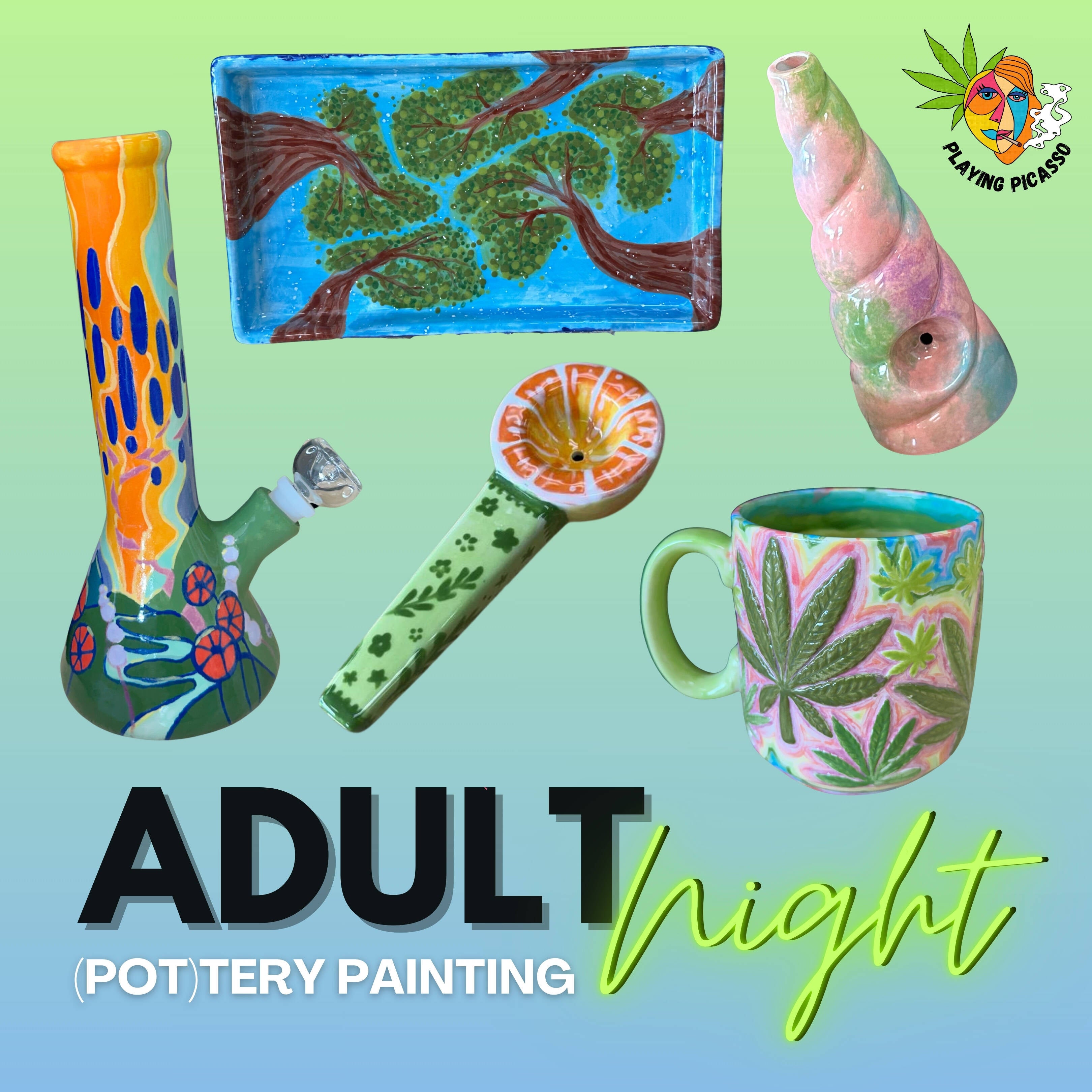 Adult POT-tery Night | Playing Picasso